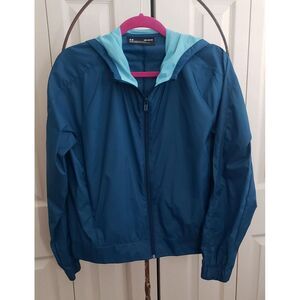 Under Armour Jacket Full Zip Hooded windbreaker Lightweight Teal med women's‎